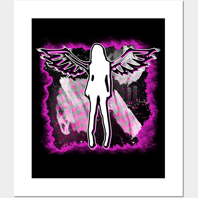 Punk Rock Angel Emo Punk Scene Wall Art by Gothic Rose Designs